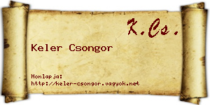 Keler Csongor névjegykártya