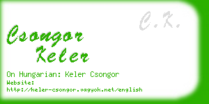 csongor keler business card